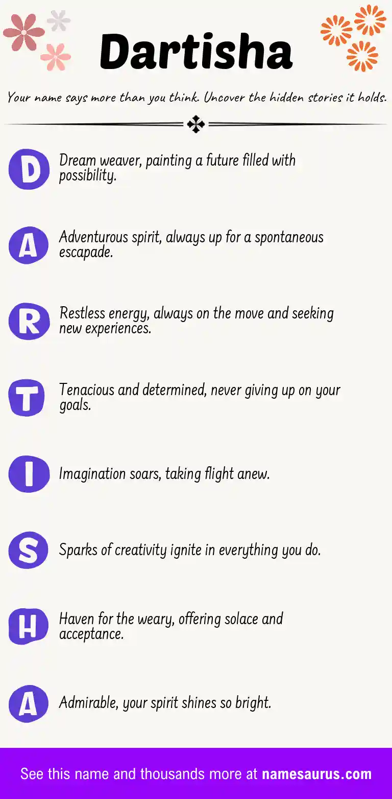 Acrostic poem about Dartisha.