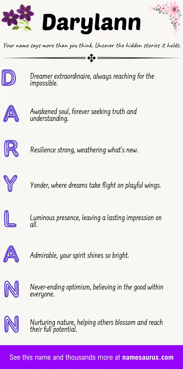 Acrostic poem about Darylann.