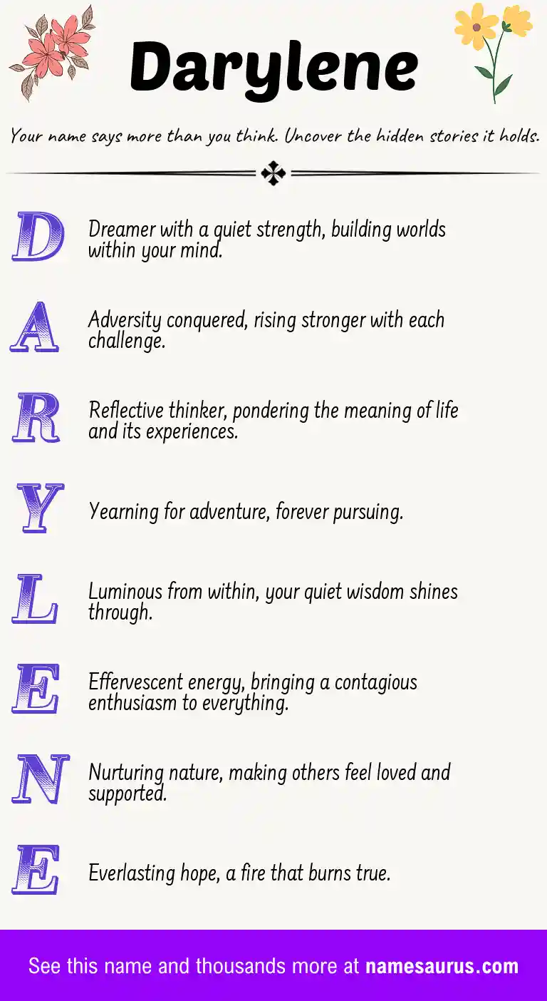Acrostic poem about Darylene.