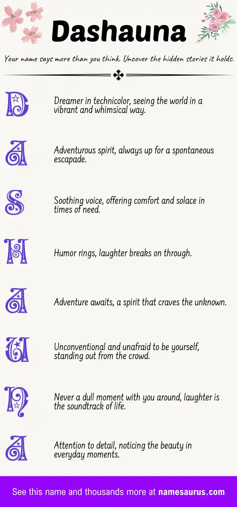 Acrostic poem about Dashauna.