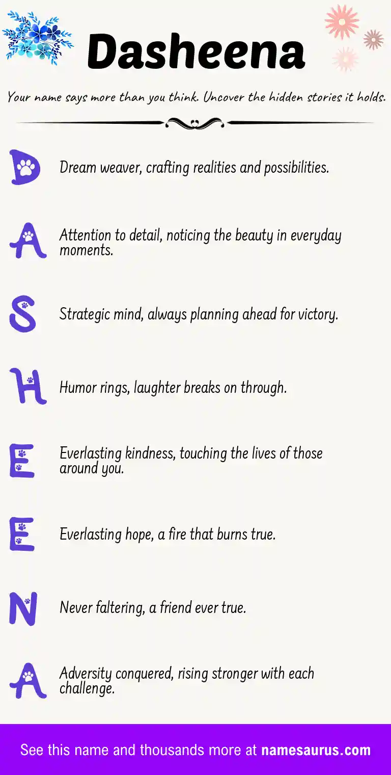 Acrostic poem about Dasheena.