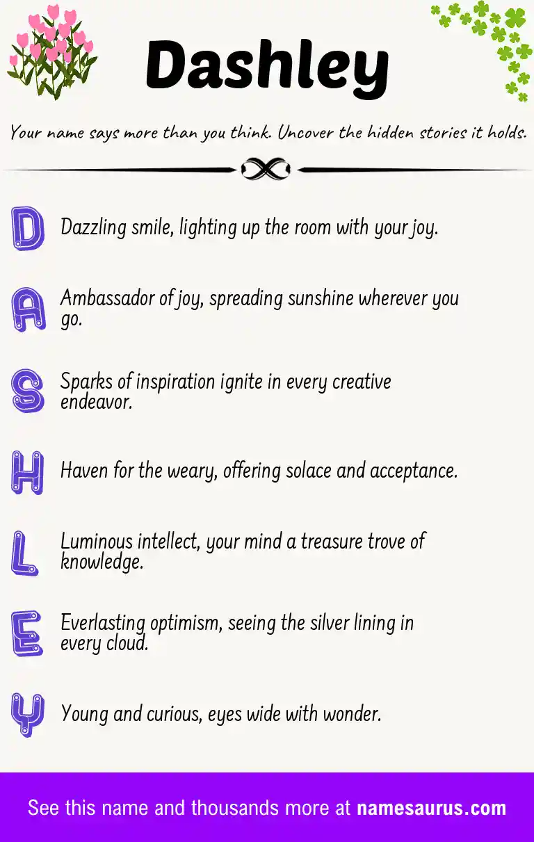 Acrostic poem about Dashley.