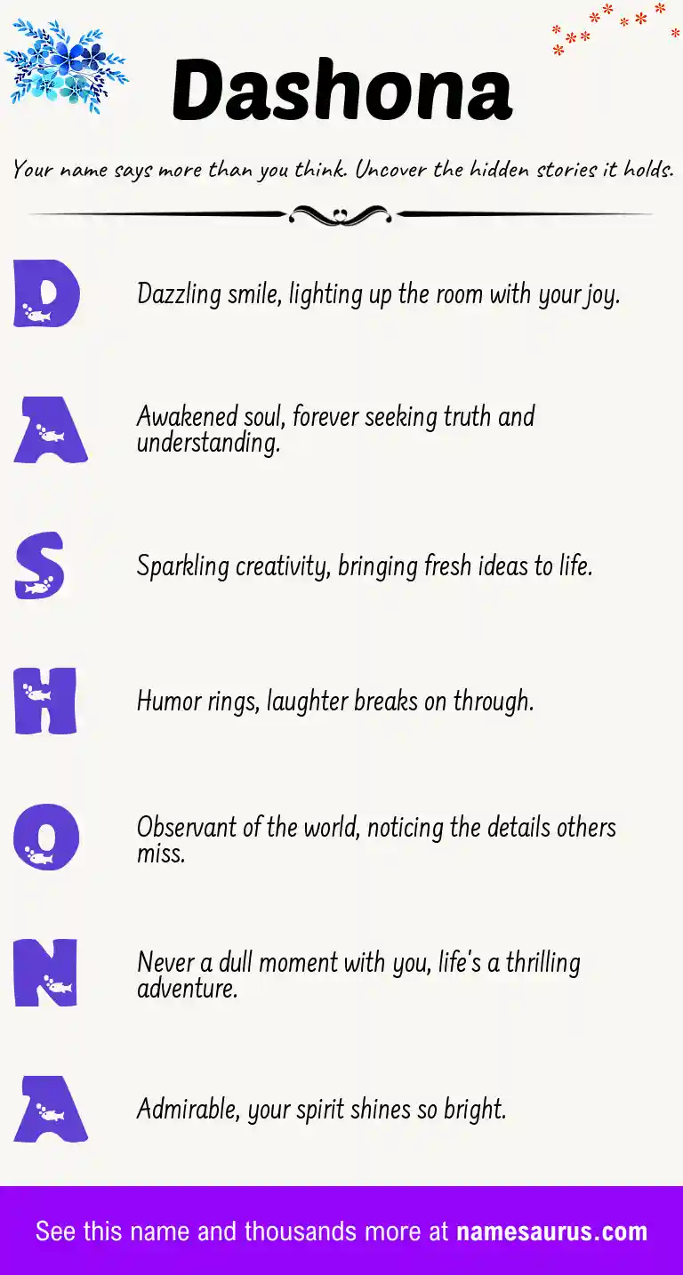Acrostic poem about Dashona.