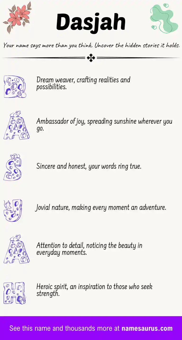 Acrostic poem about Dasjah.