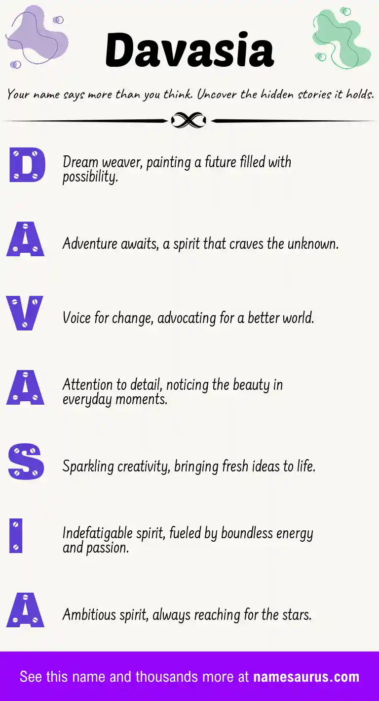 Acrostic poem about Davasia.