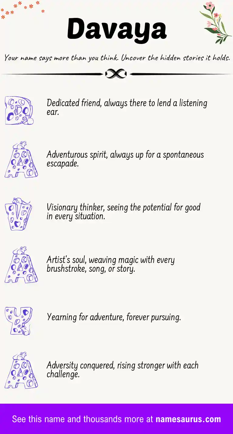 Acrostic poem about Davaya.