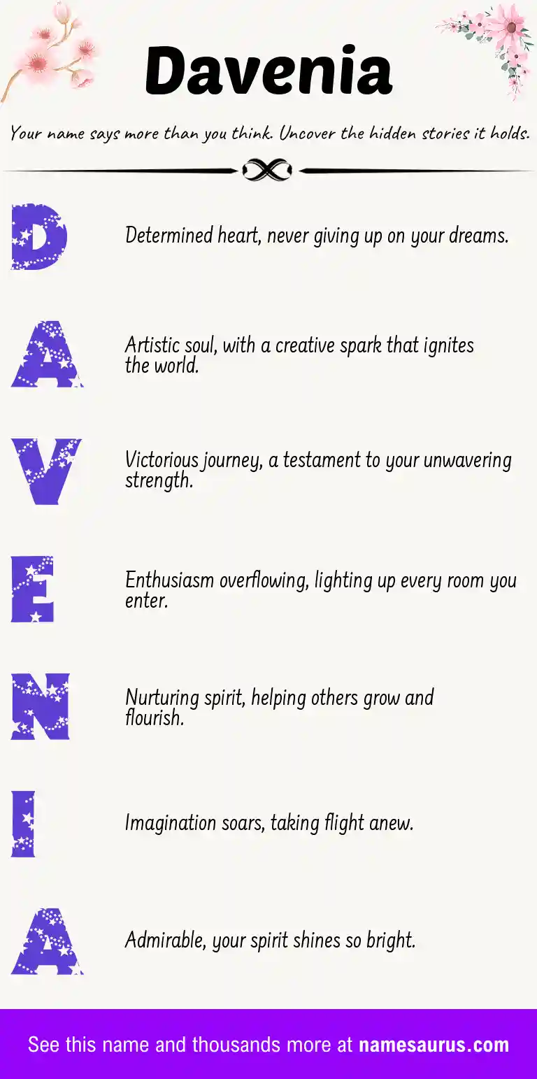 Acrostic poem about Davenia.