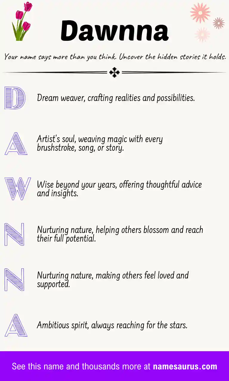 Acrostic poem about Dawnna.