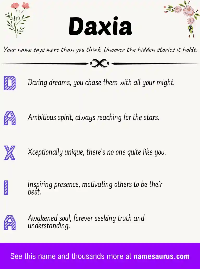 Acrostic poem about Daxia.