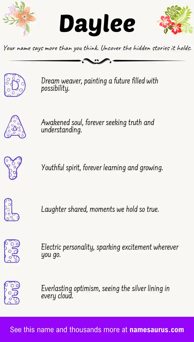 Acrostic poem about Daylee.