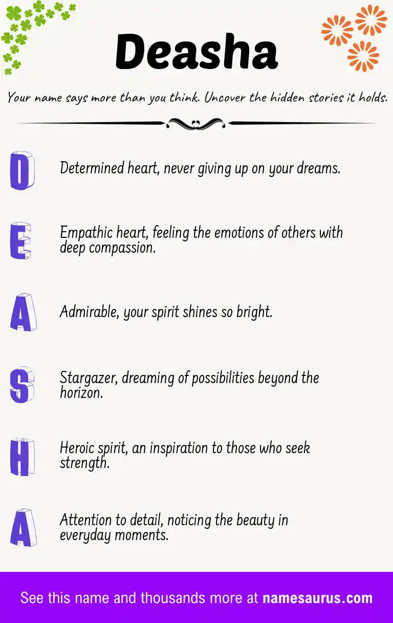 Acrostic poem about Deasha.