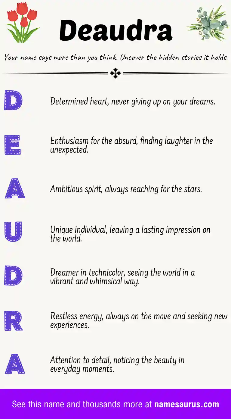 Acrostic poem about Deaudra.