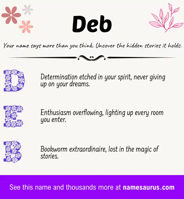 Acrostic poem about Deb.