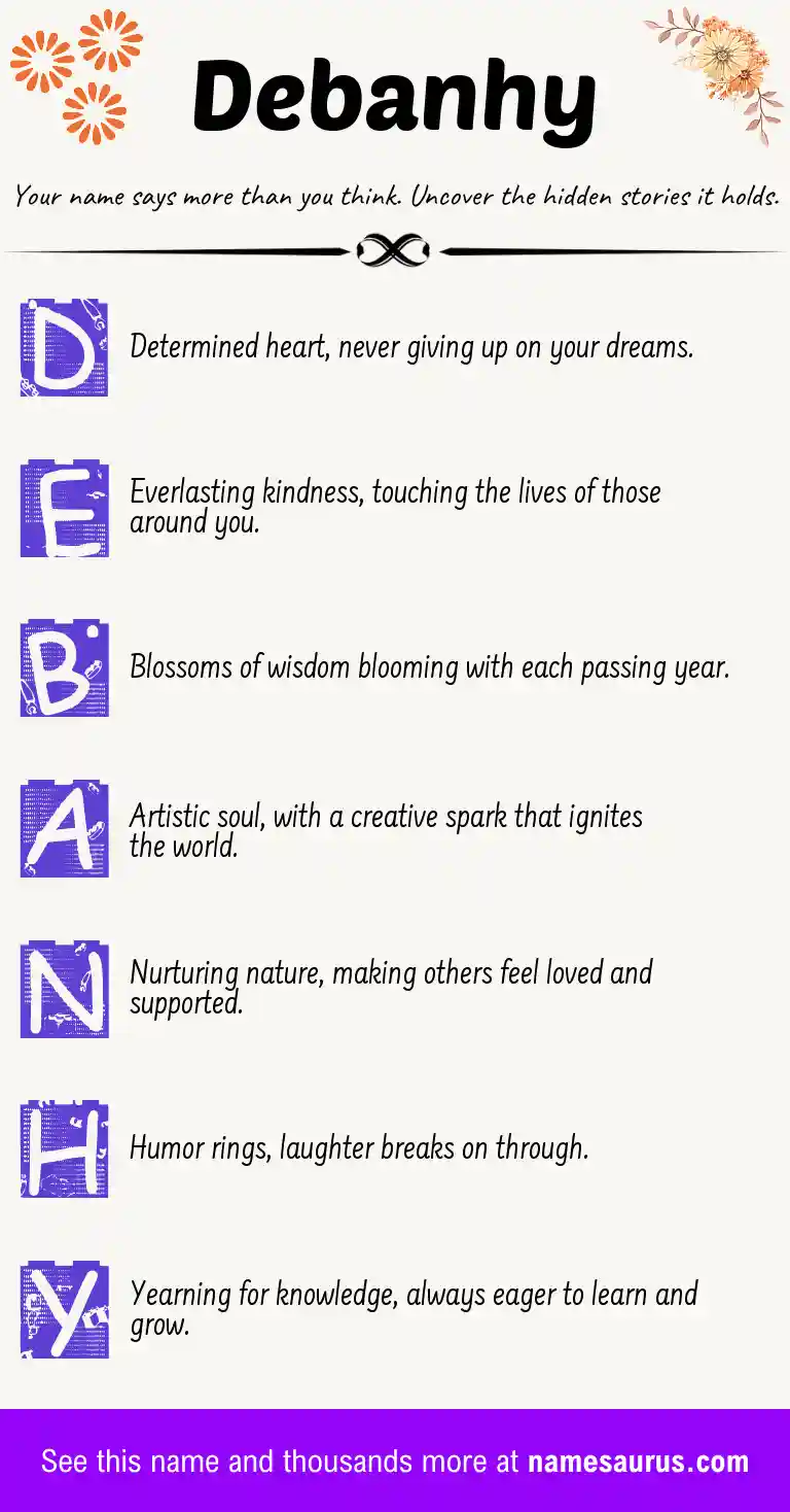 Acrostic poem about Debanhy.