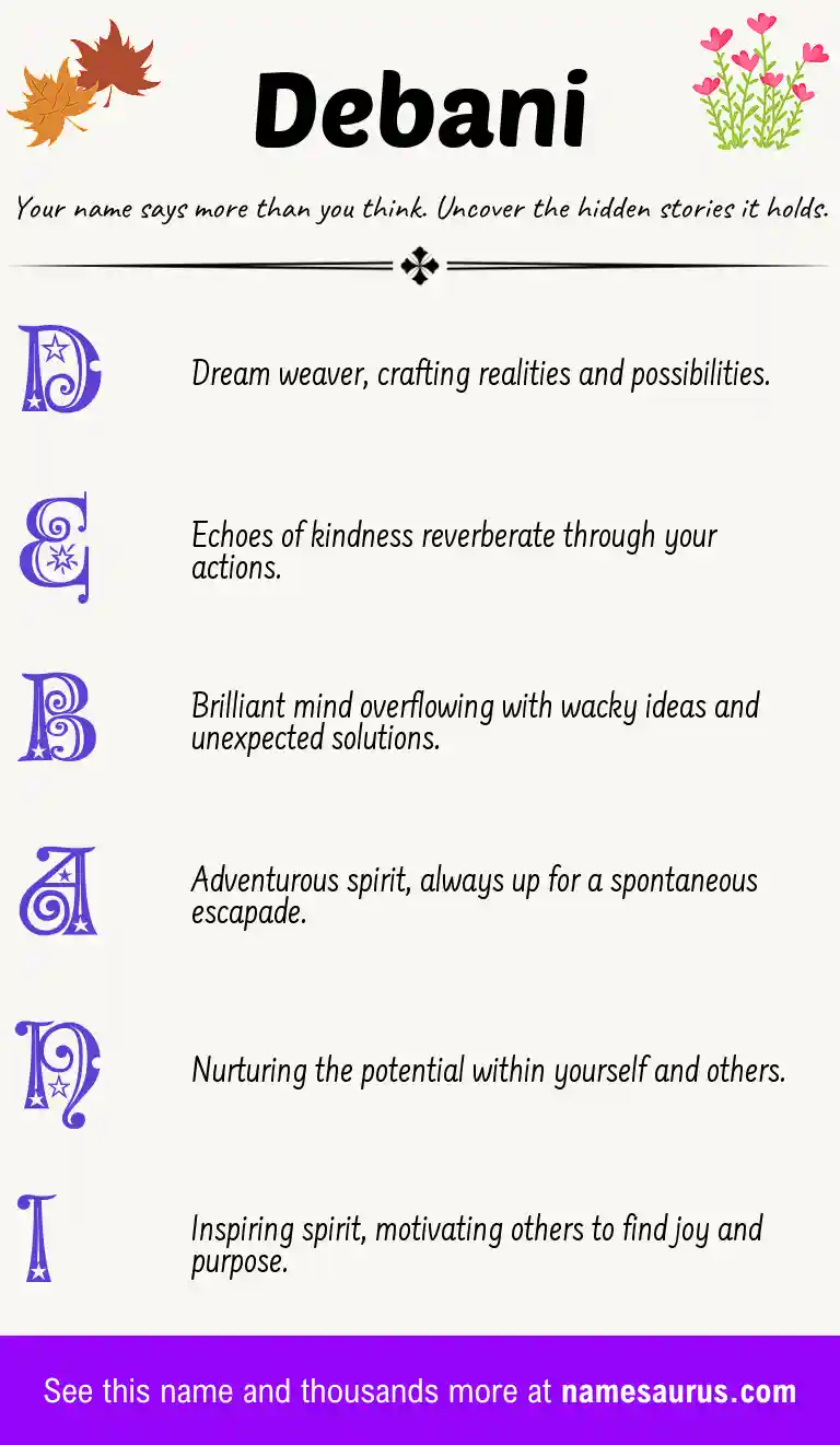 Acrostic poem about Debani.