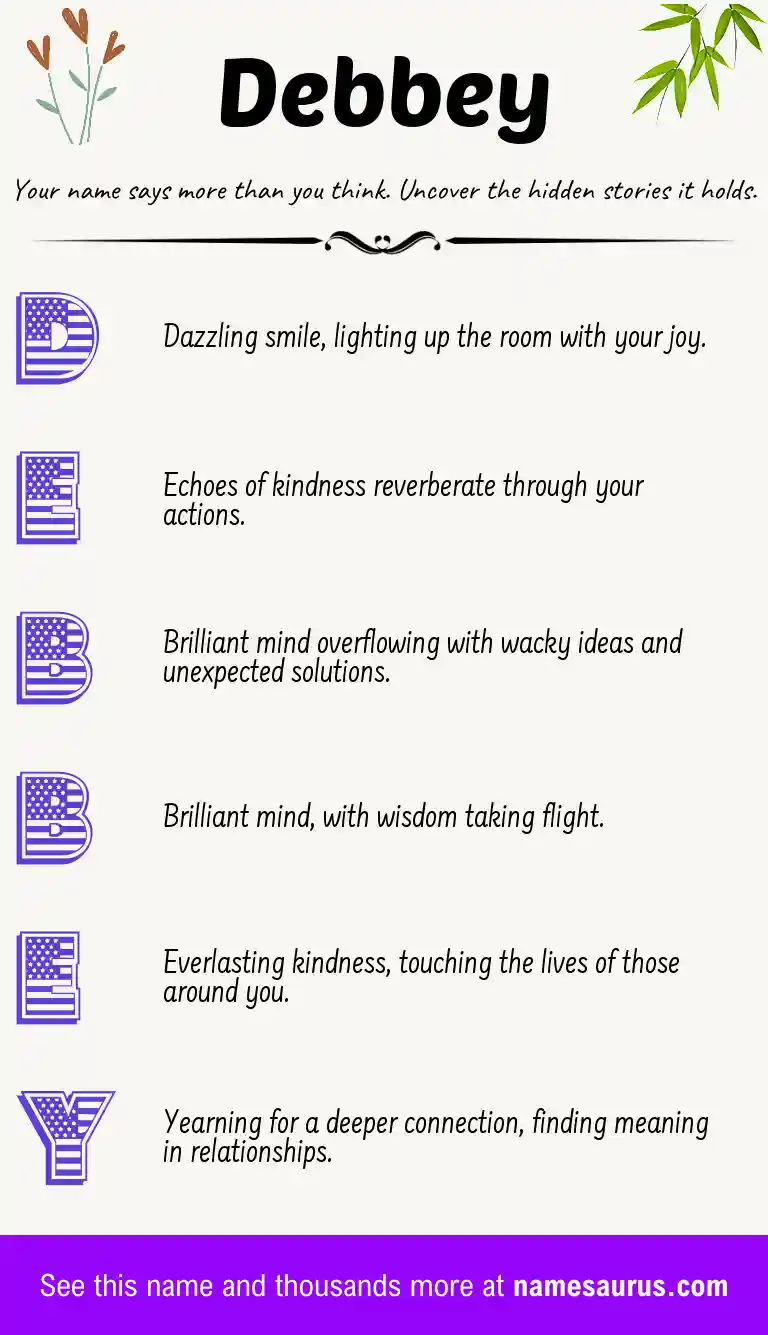 Acrostic poem about Debbey.