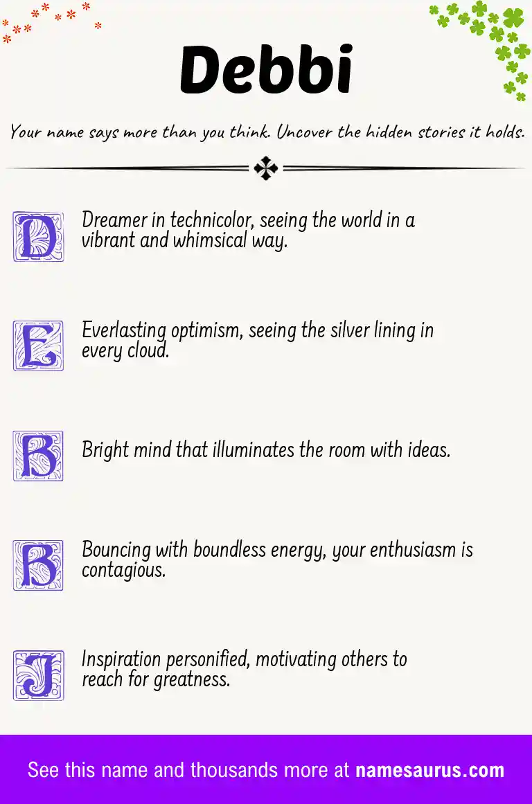 Acrostic poem about Debbi.