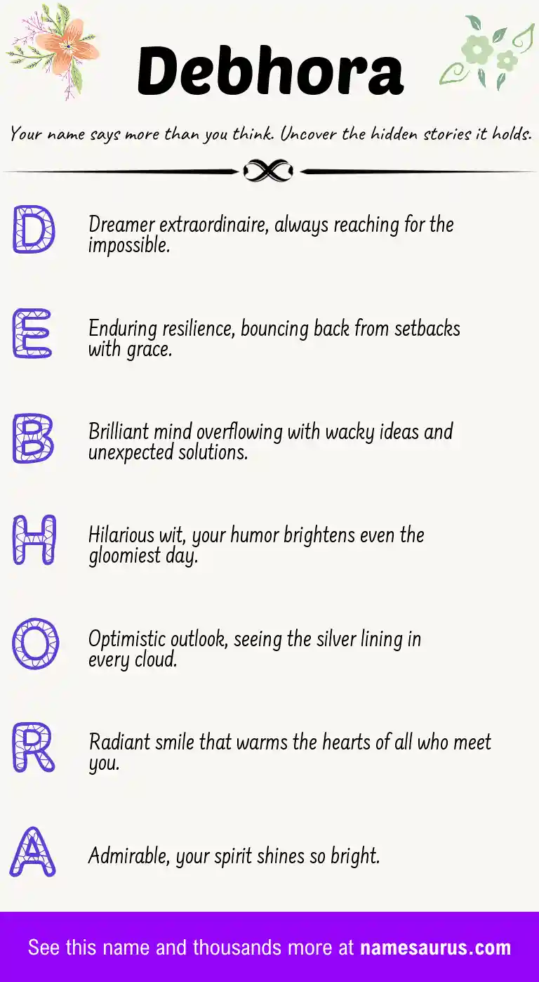 Acrostic poem about Debhora.