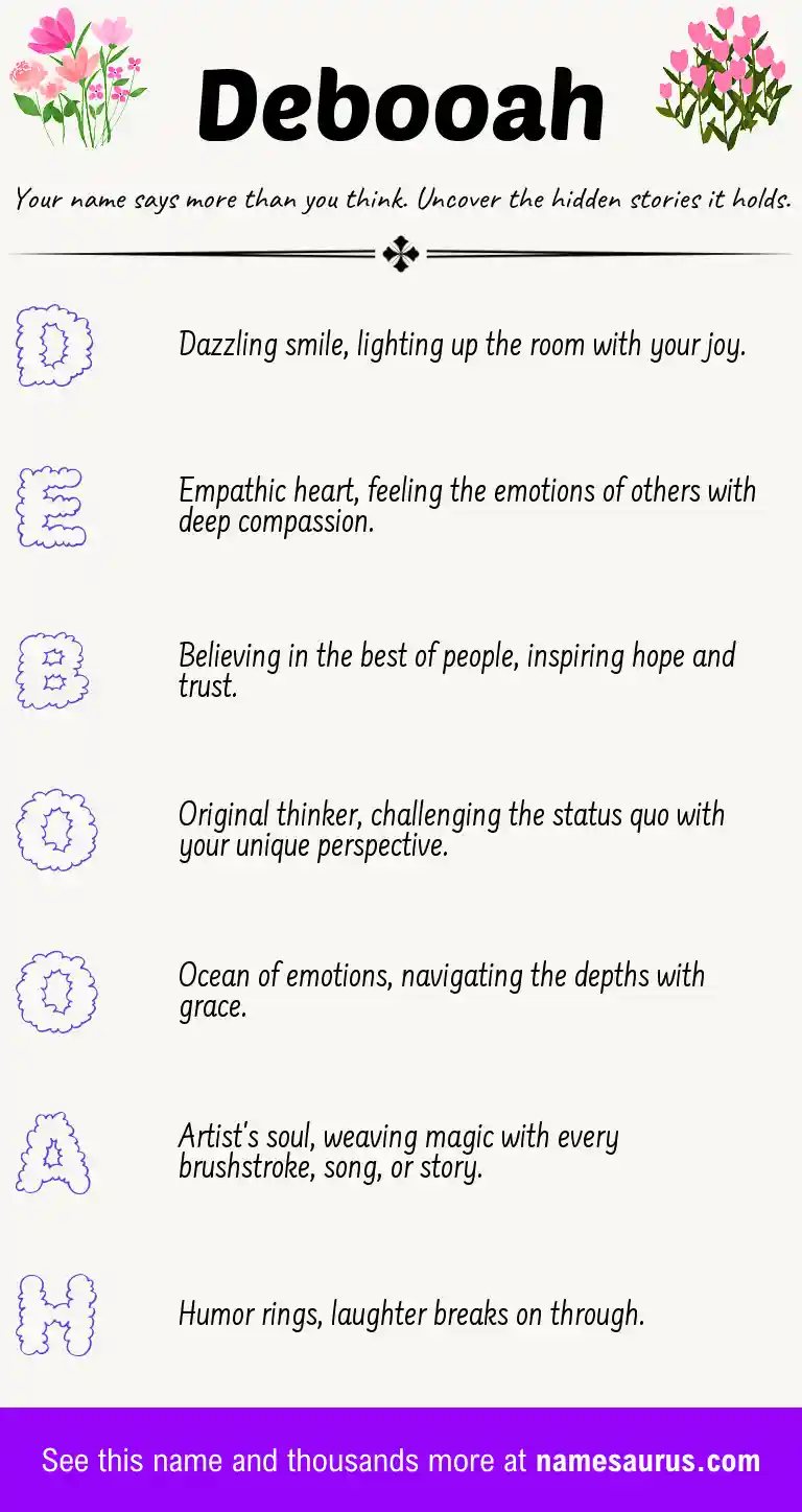 Acrostic poem about Debooah.