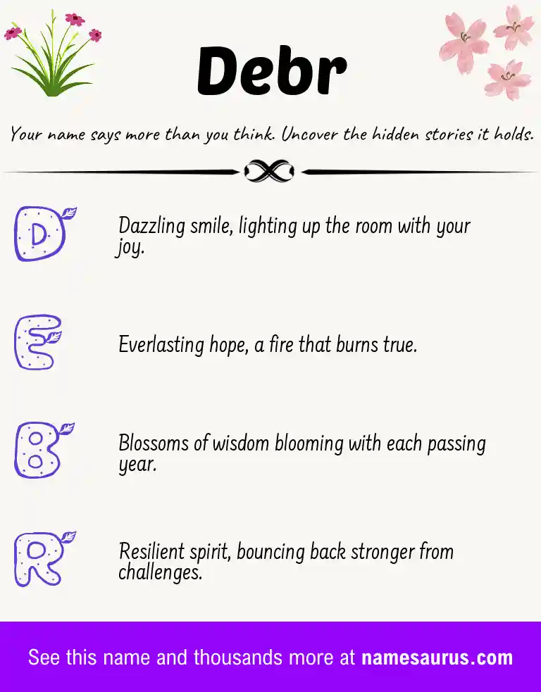 Acrostic poem about Debr.