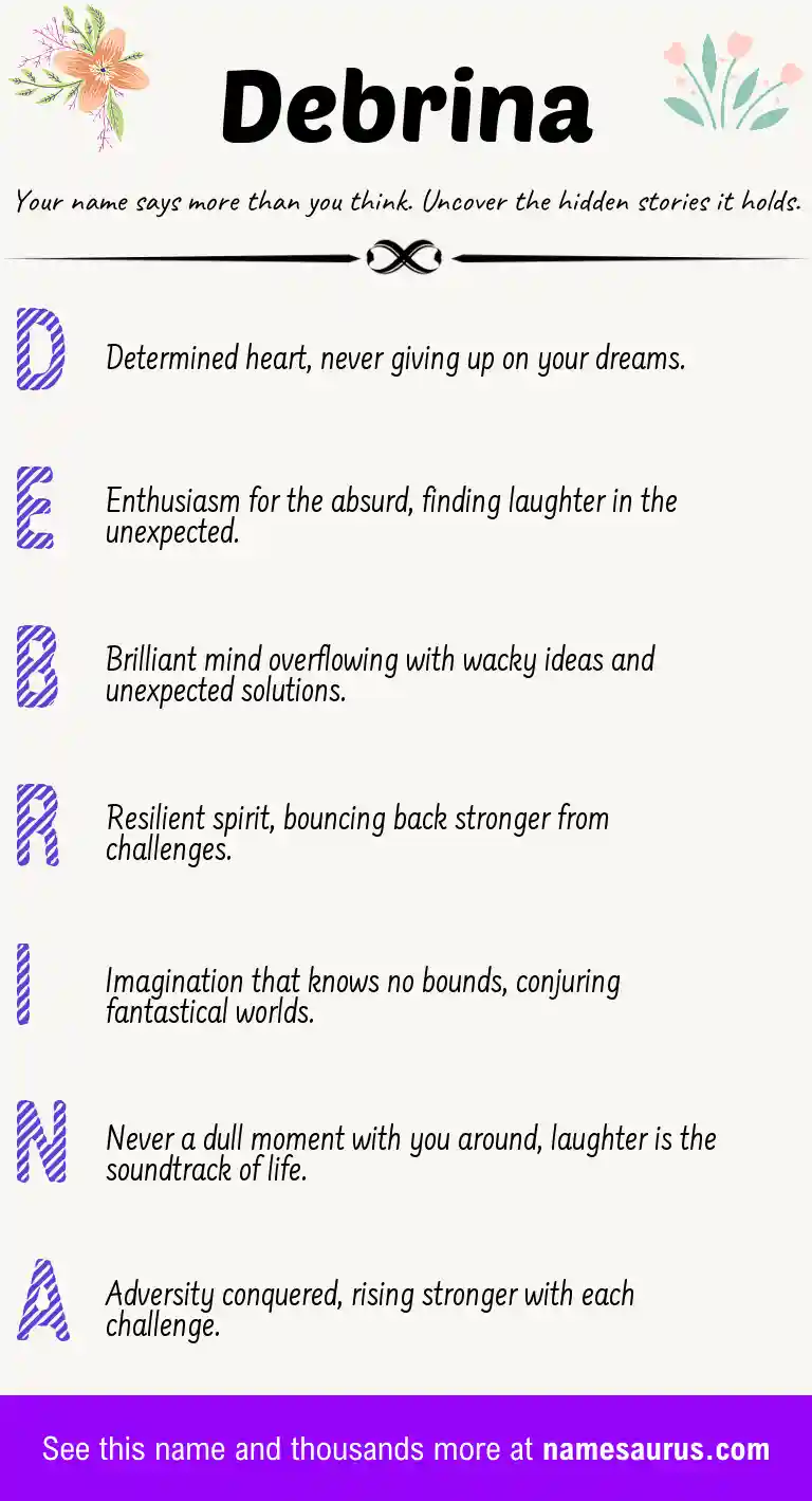 Acrostic poem about Debrina.