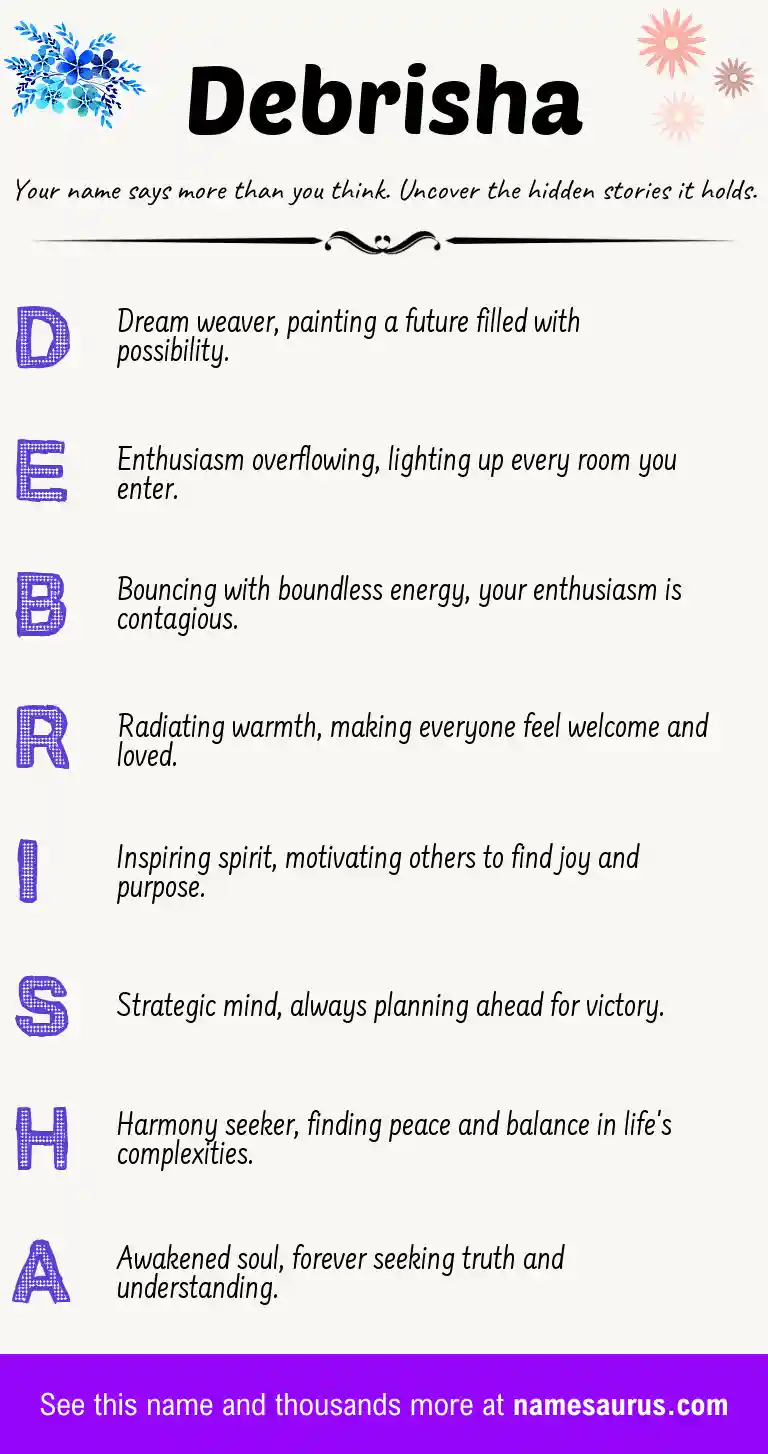 Acrostic poem about Debrisha.