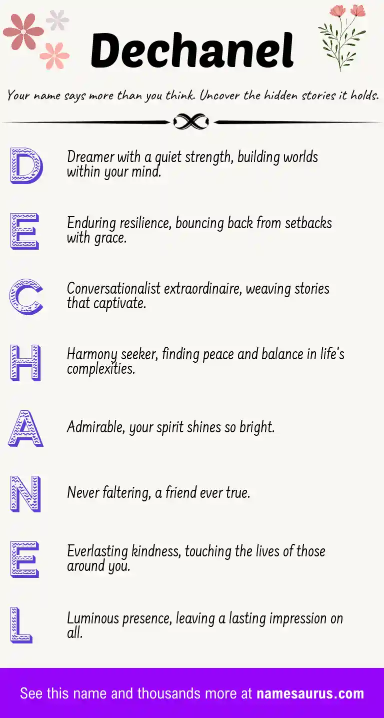 Acrostic poem about Dechanel.