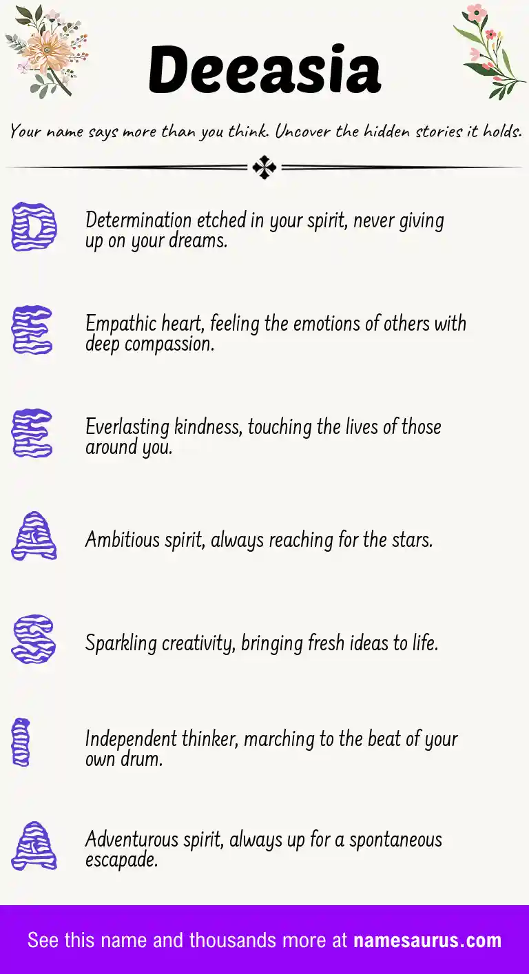 Acrostic poem about Deeasia.
