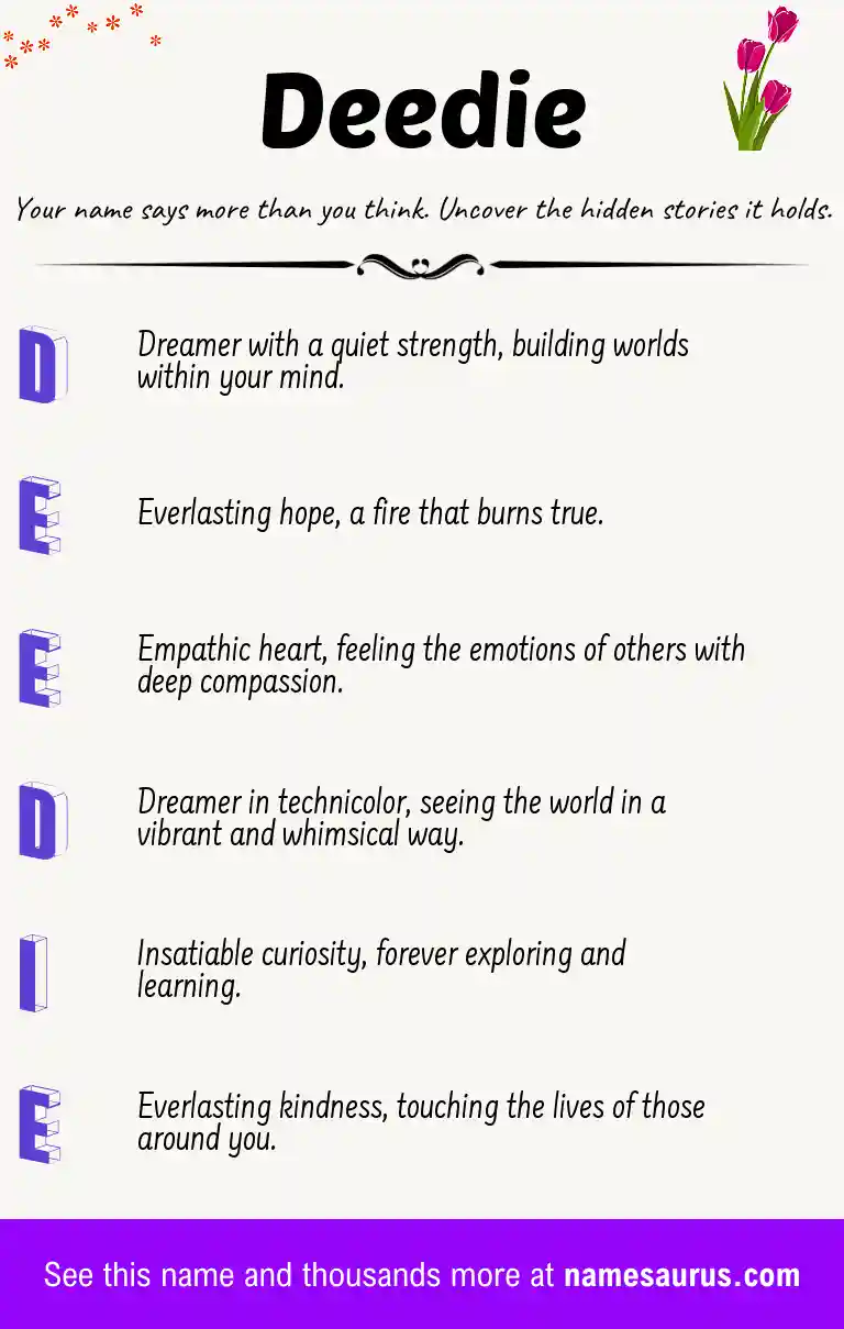 Acrostic poem about Deedie.