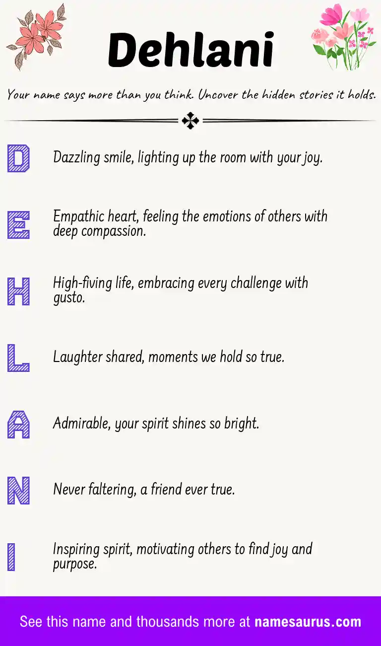 Acrostic poem about Dehlani.