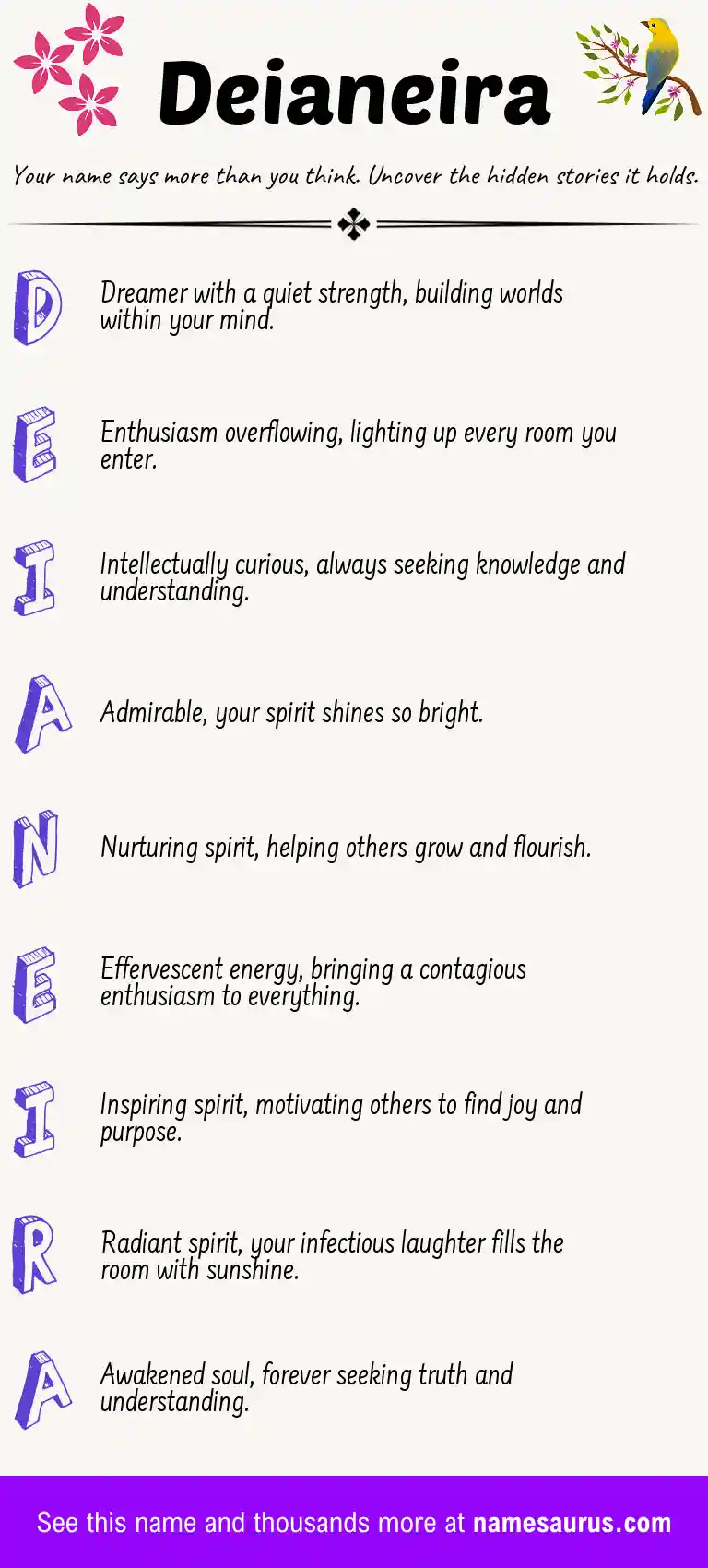 Acrostic poem about Deianeira.