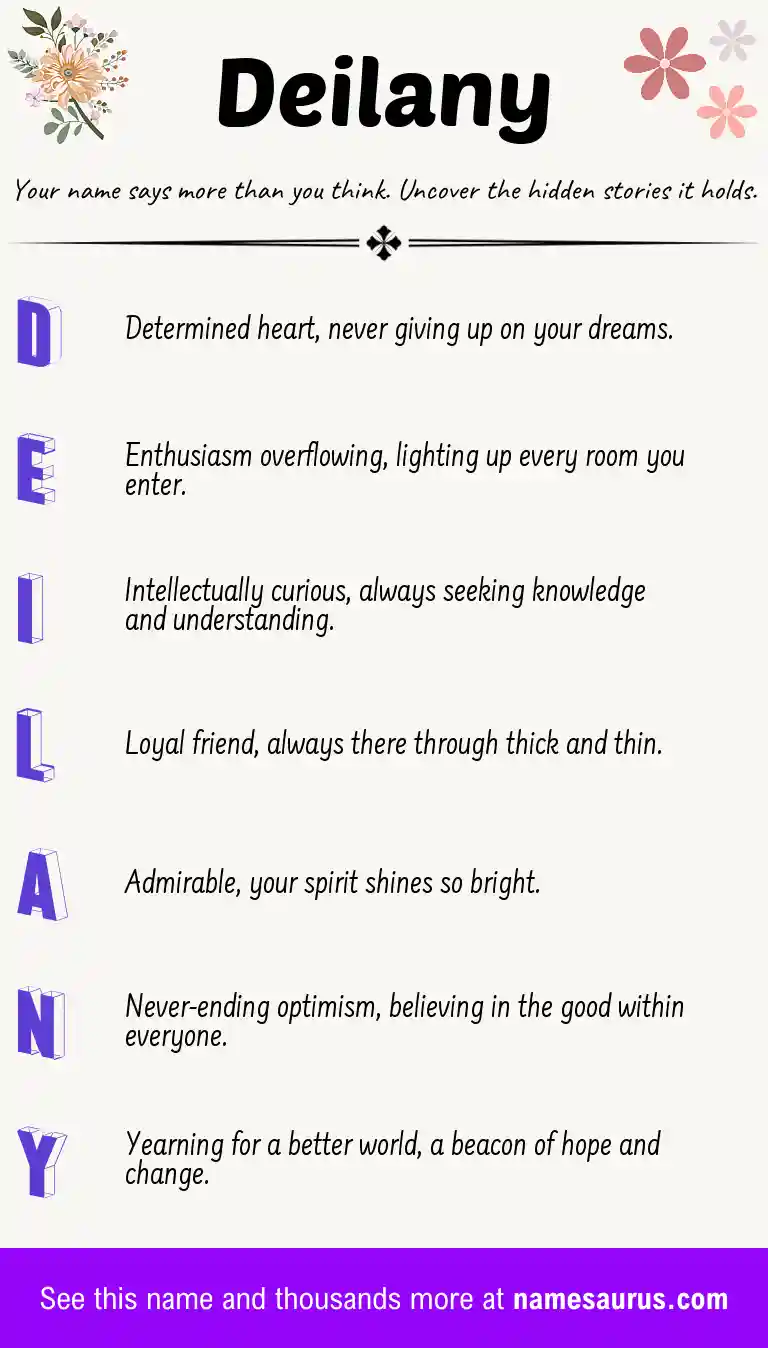 Acrostic poem about Deilany.