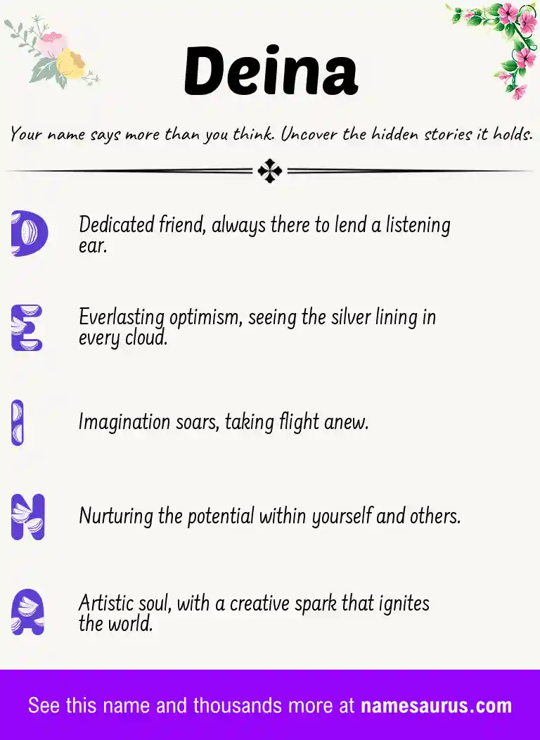 Acrostic poem about Deina.