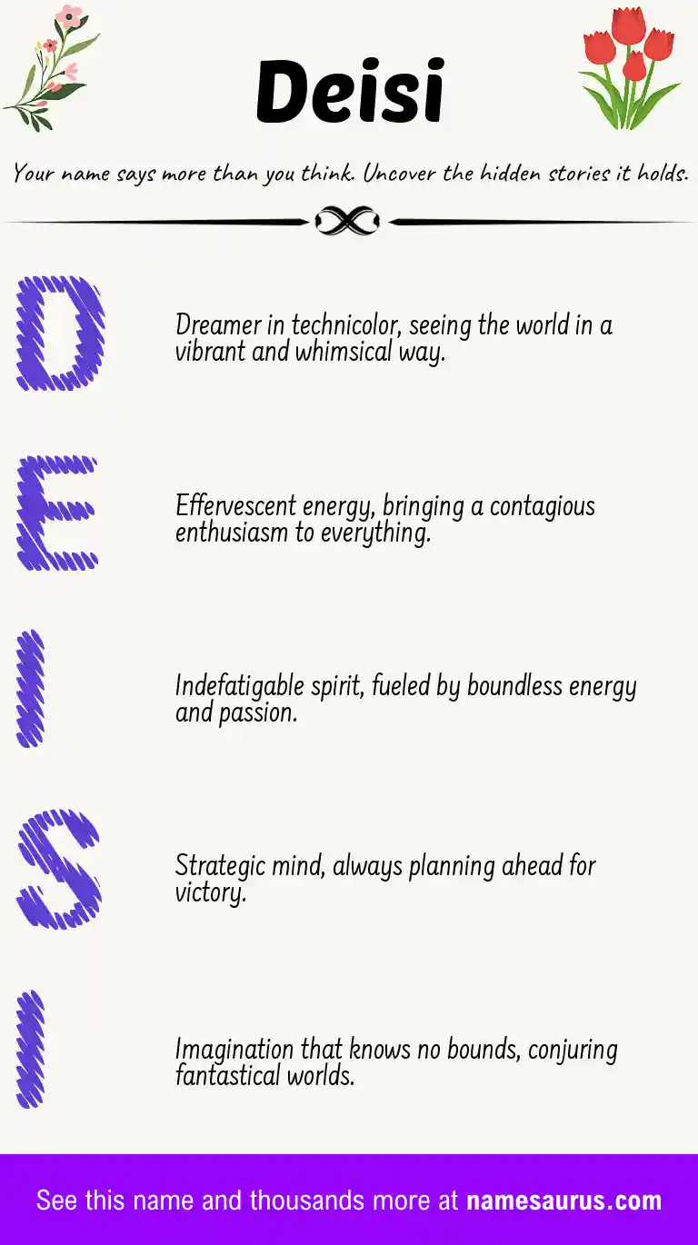 Acrostic poem about Deisi.