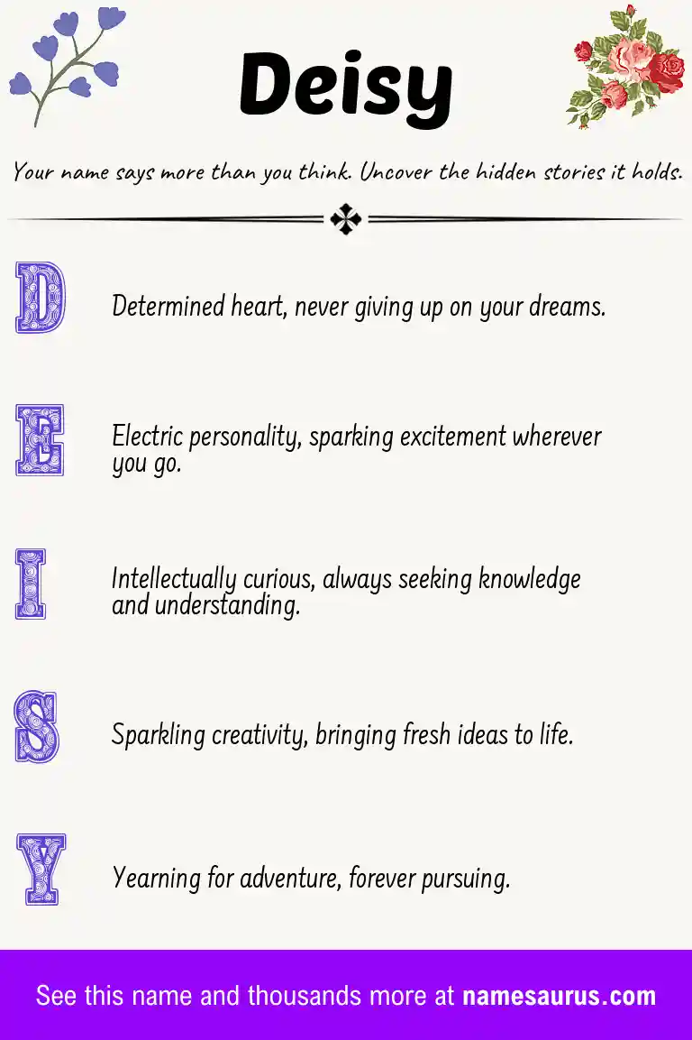 Acrostic poem about Deisy.