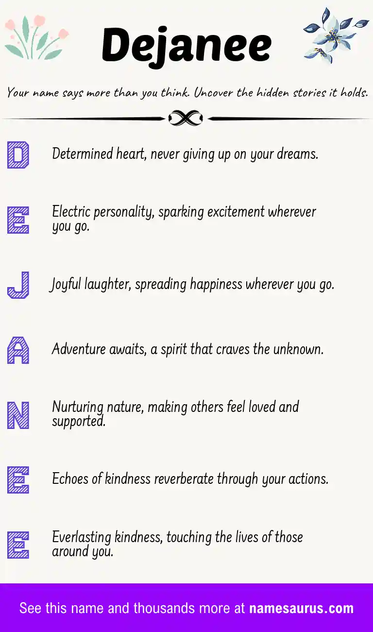 Acrostic poem about Dejanee.