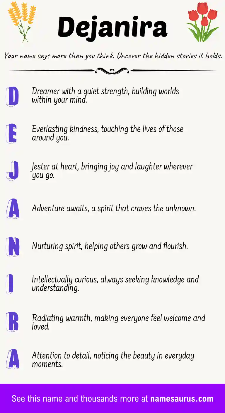 Acrostic poem about Dejanira.