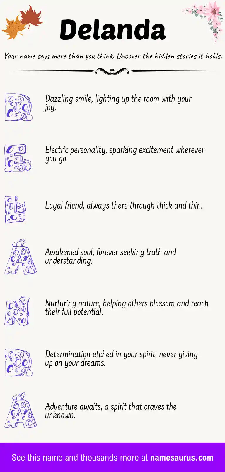 Acrostic poem about Delanda.