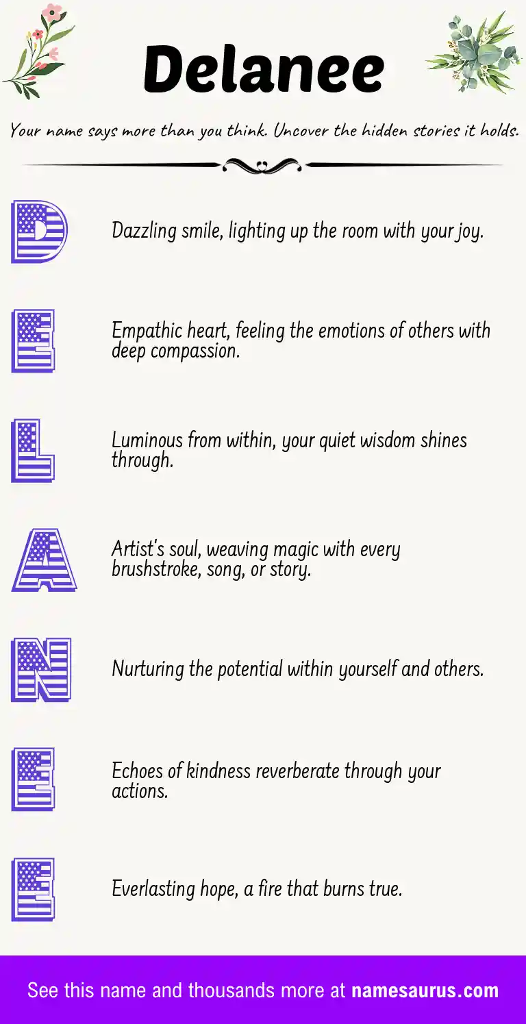 Acrostic poem about Delanee.