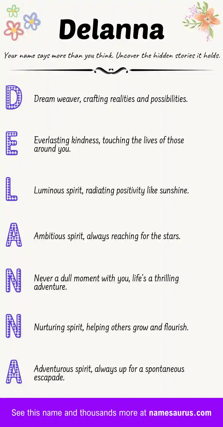 Acrostic poem about Delanna.