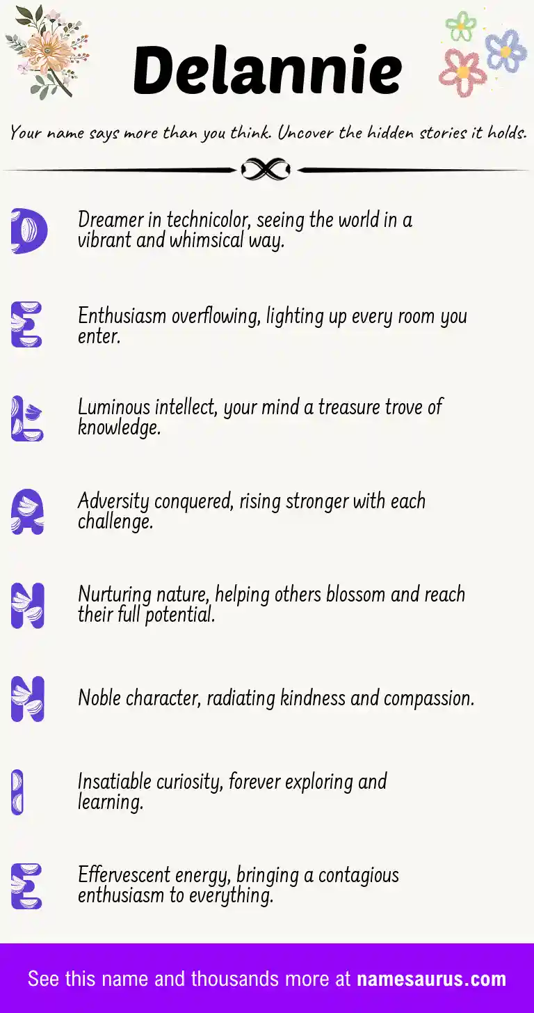 Acrostic poem about Delannie.
