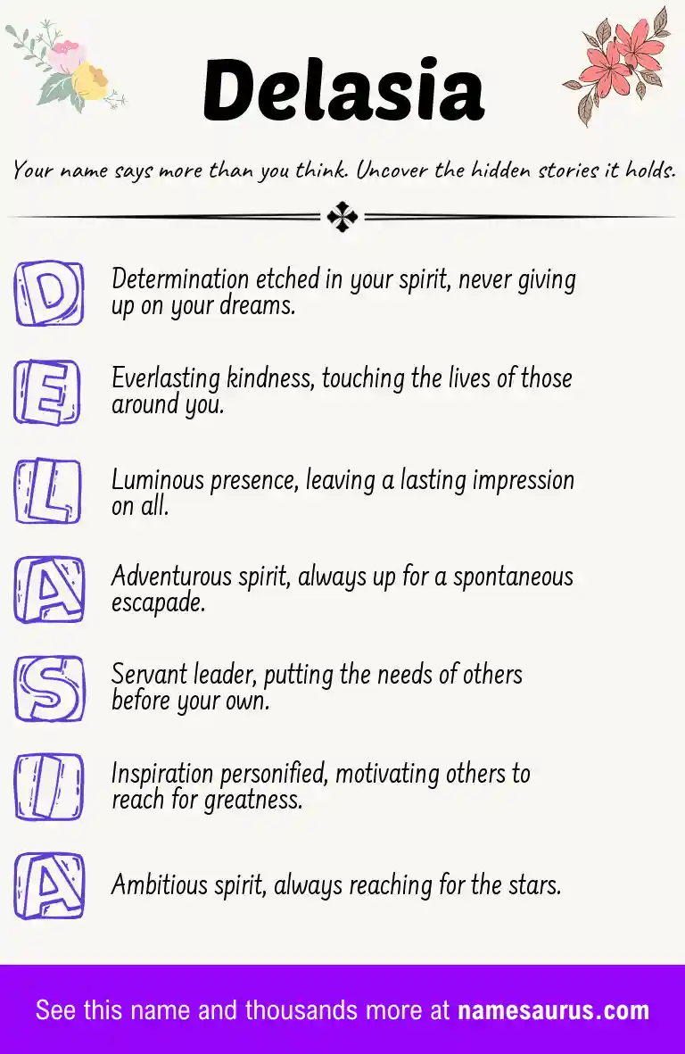 Acrostic poem about Delasia.