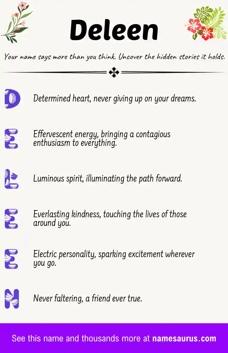 Acrostic poem about Deleen.