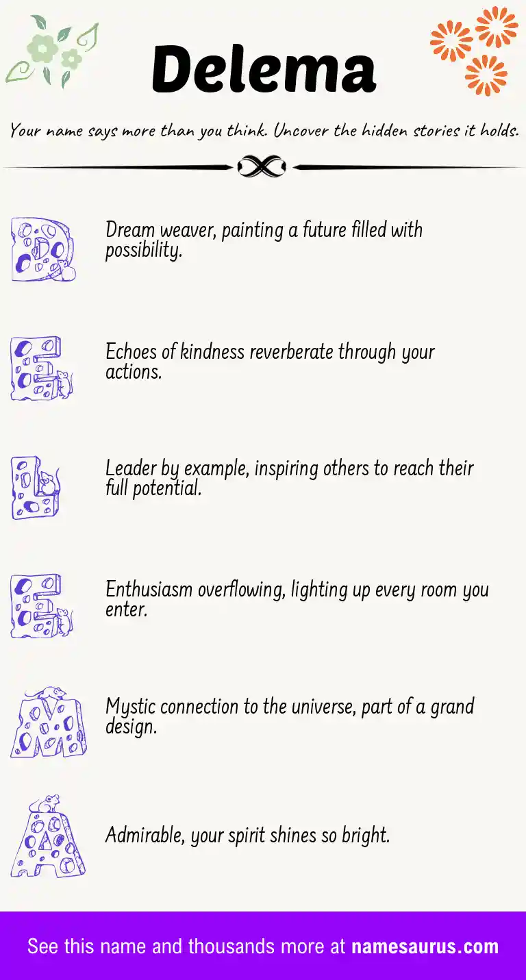 Acrostic poem about Delema.