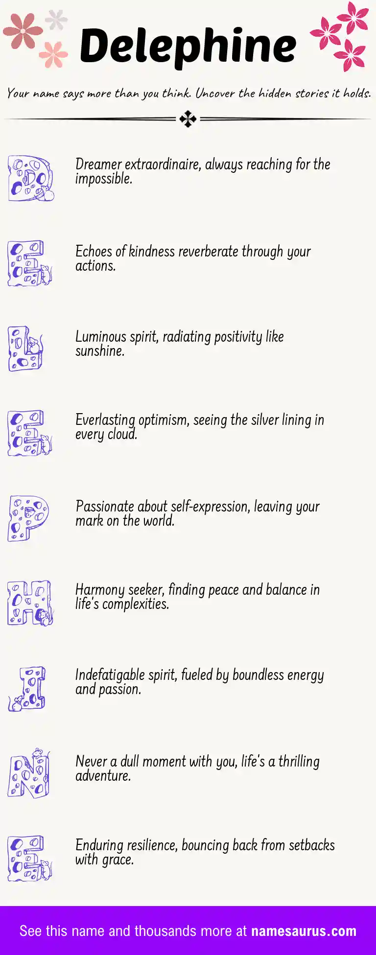 Acrostic poem about Delephine.