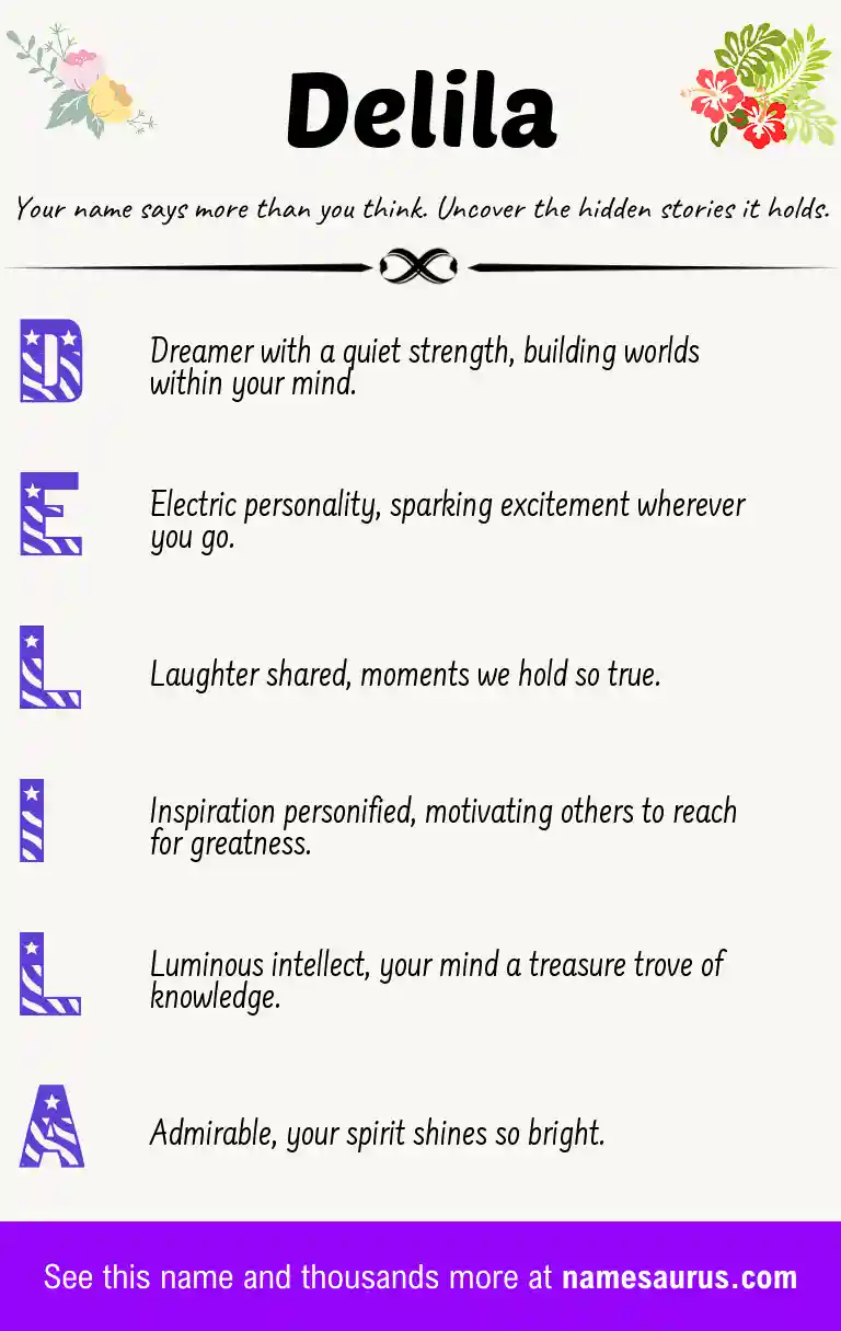 Acrostic poem about Delila.