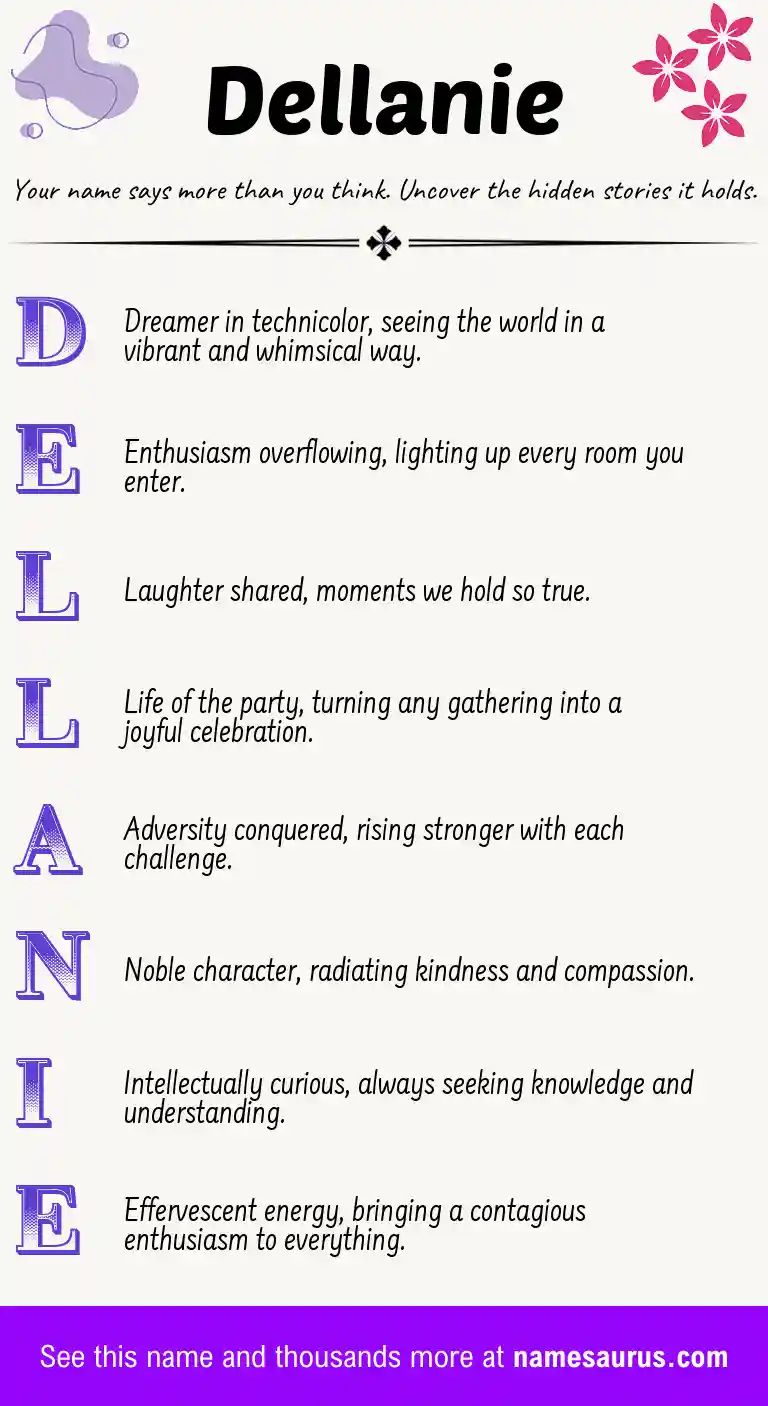 Acrostic poem about Dellanie.