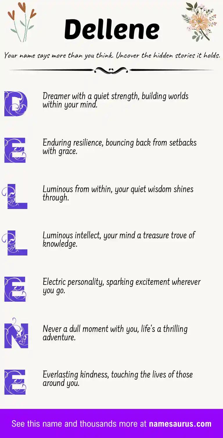 Acrostic poem about Dellene.