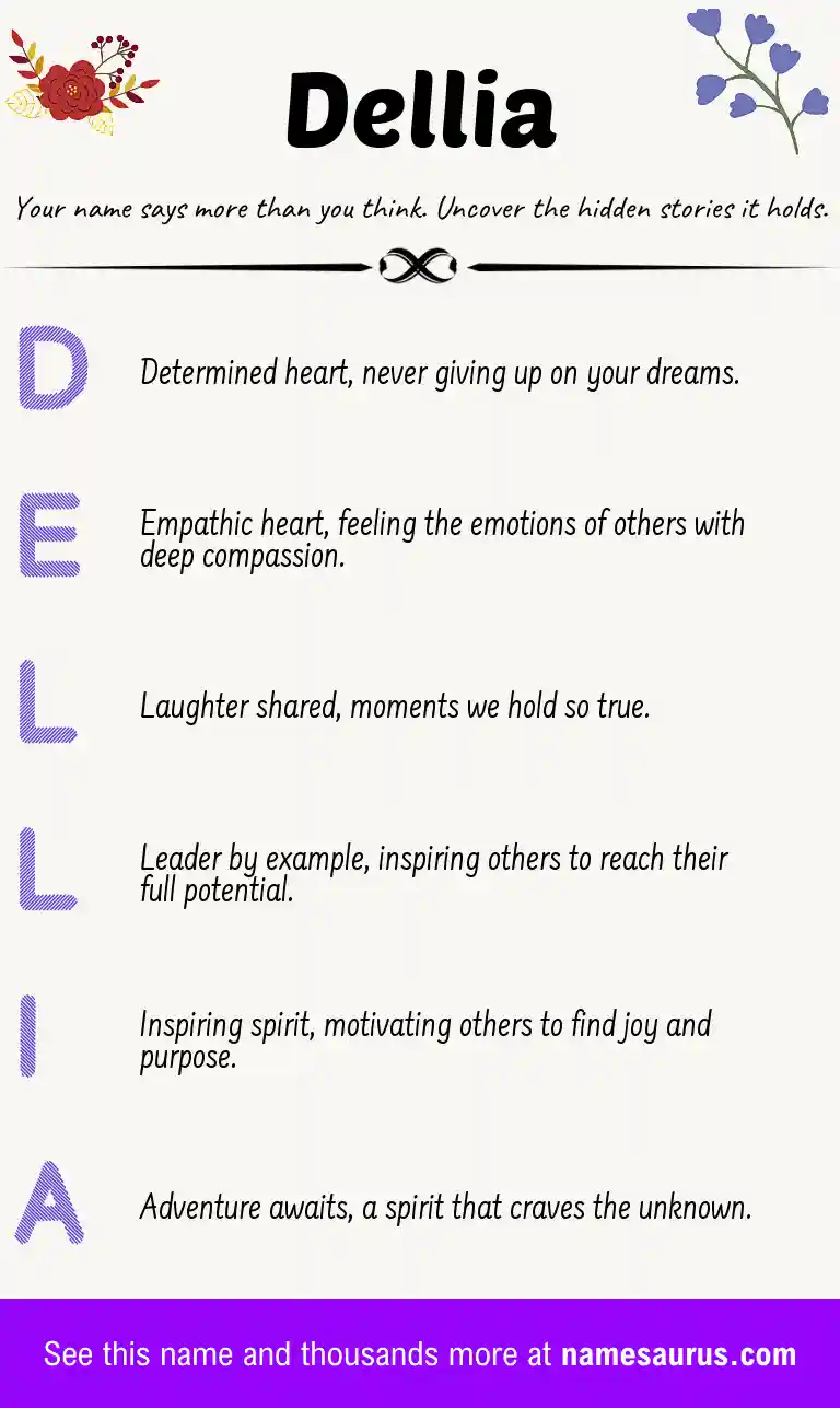 Acrostic poem about Dellia.