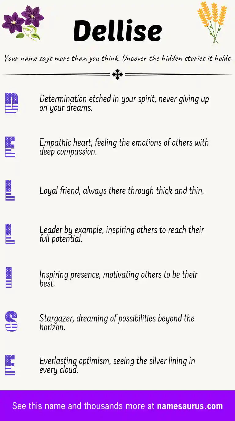 Acrostic poem about Dellise.
